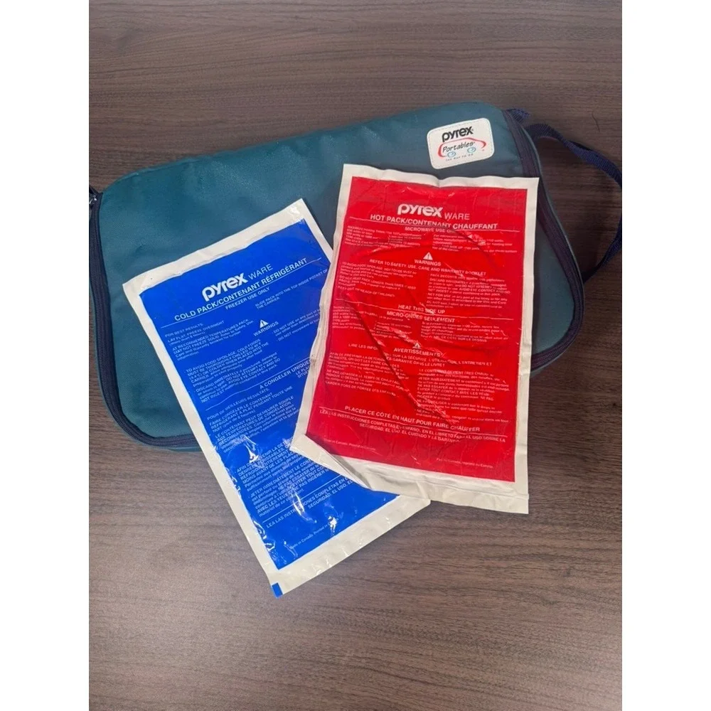 VTG Pyrex Portables Insulated Hot‎ & Cold Carry Bag Teal Thermal